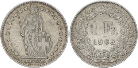 Suisse 1 Franc Helvetia - 1962 B Berne