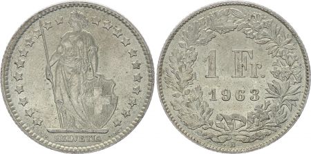 Suisse 1 Franc Helvetia - 1963 B Berne