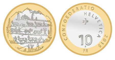 Suisse 10 Francs, Desalpe - 2015