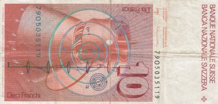 Suisse 10 Francs Leonhard Euler - 1979 - TB / TB+ - P.53a
