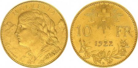 Suisse 10 Francs Vreneli 1922 - B Berne