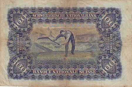 Suisse 100 Francs 1924 - Tête de Femme - Paysan