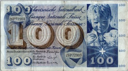 Suisse 100 Francs Enfant - St Martin - 21-12-1961- 26P73903