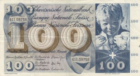 Suisse 100 Francs Enfant - St Martin - 30-06-1967 Série 61L