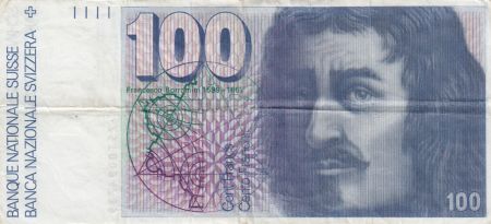 Suisse 100 Francs Francesco Borromini - 1975 - TTB - P.57a