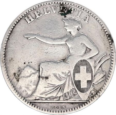 Suisse 2 Francs Helvetia - 1860 B Berne