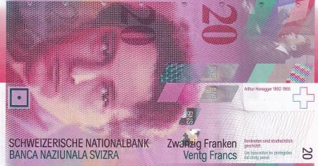 Suisse 20 Francs - Arthur Honegger - 1995 - P.68b