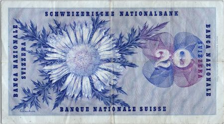 Suisse 20 Francs  Guillaume Henri Dufour - Edelweiss - 02/04/1964