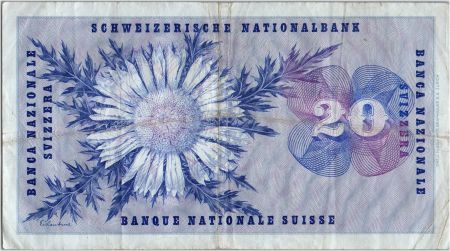 Suisse 20 Francs  Guillaume Henri Dufour - Edelweiss - 21/01/1965