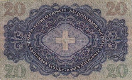 Suisse 20 Francs 1949 - Johann Heinrich Pestalozzi - Croix Suisse