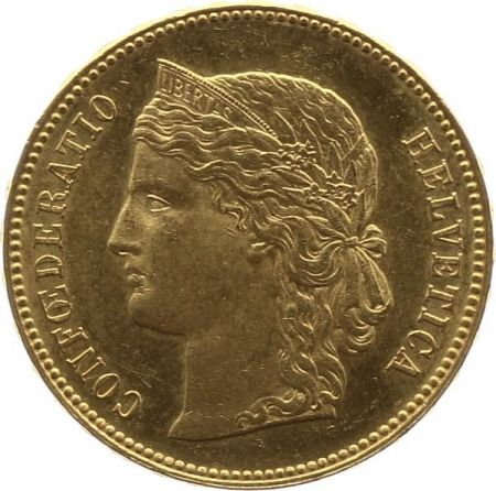 Suisse 20 Francs Helvetia Confédération - 1896 B Berne