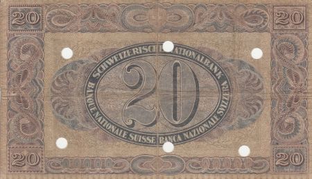 Suisse 20 Francs Paysanne - 29-09-1927 Série 10 E