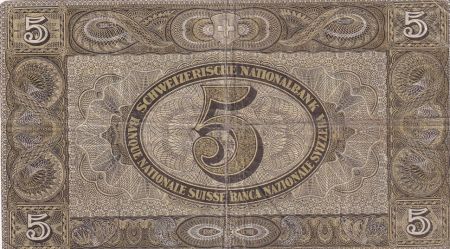 Suisse 5 Francs William Tell - 16-10-1947 - Série 38 T
