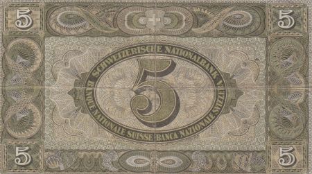 Suisse 5 Francs William Tell - 16-11-1944 Série 27 J  - TTB - P.11k
