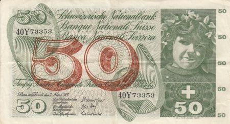 Suisse 50 Francs Fillette - Cueillette des pommes - 07-03-1973