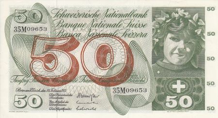 Suisse 50 Francs Fillette - Cueillette des pommes - 10-02-1971 - Sign. 45