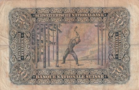 Suisse 50 Francs Tête de Femme - 12-12-1941 - Série 10N