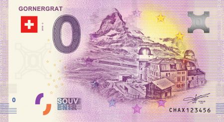 Suisse Billet Suisse 0 Euros Souvenir 2018 - Gornergrat