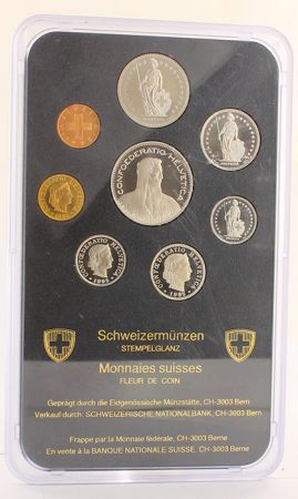 Suisse Coffret FDC 8 monnaies - 1 centime à 5 Francs - Berne - 1995