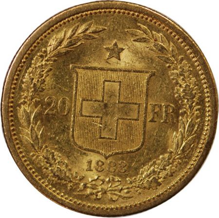 Suisse SUISSE  CONFEDERATION HELVETIQUE - 20 FRANCS OR 1883 B