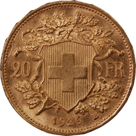 Suisse SUISSE  CONFEDERATION HELVETIQUE - 20 FRANCS OR 1926 BERN