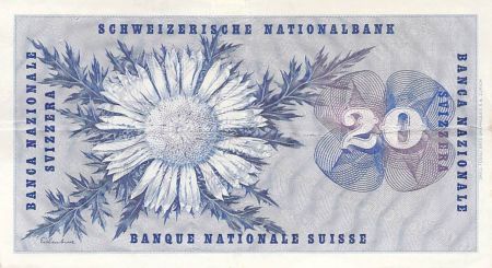 Suisse SUISSE  GENERAL DUFOUR - 20 FRANCS 01/07/1954 - TTB