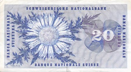 Suisse SUISSE  GENERAL DUFOUR - 20 FRANCS 05/01/1970