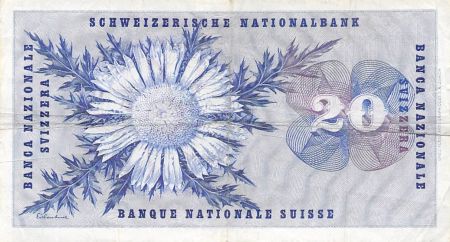 Suisse SUISSE  GENERAL DUFOUR - 20 FRANCS 23/12/1965