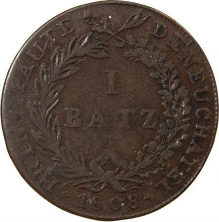 Suisse SUISSE  NEUCHÂTEL - 1 BATZ 1808