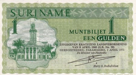 Suriname 1 Gulden  - 01-04-1971 - P.116b