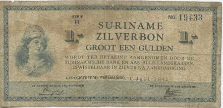 Suriname 1 Gulden Femme casquée