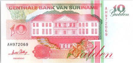 Suriname 10 Gulden, Récolte des bananes - 1996 - Neuf - P.137 c