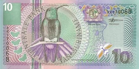 Suriname 10 Gulden Oiseaux - Mango - 2000