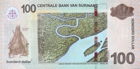 Suriname 100 Dollars - Banque - Aruabatabbetje - 2019 - NEUF - P.NEW