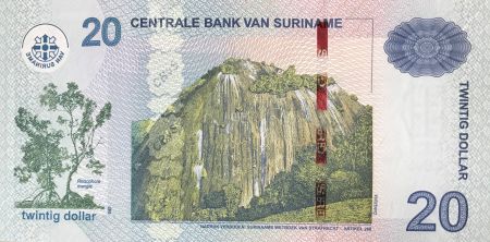Suriname 20 Dollars - Banque - Voltzberg - 2019 - NEUF - P.NEW