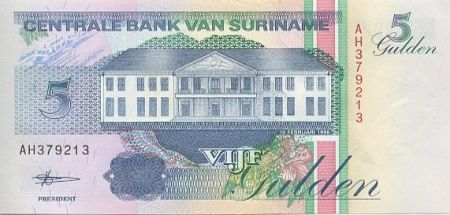 Suriname 5 Gulden Activité forestière - 1998