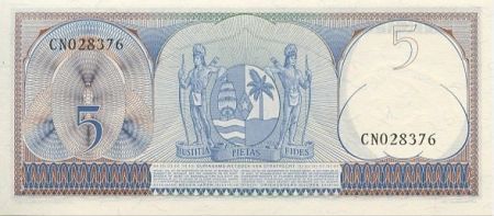 Suriname 5 Gulden Femme et panier de fruits