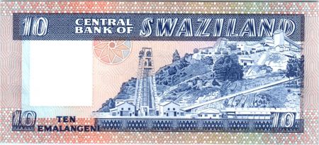 Swaziland 10 Emalangeni Roi Sobuzha II - Mine Asbestos - 1985