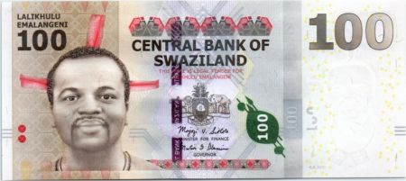 Swaziland 100 Emalangeni Roi Mswati III - Faune - 2010 - Neuf - P.39