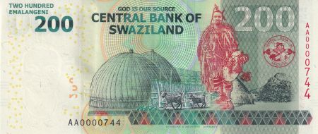 Swaziland 200 Emalangeni - Roi Mswati III -  2010 - P.40a