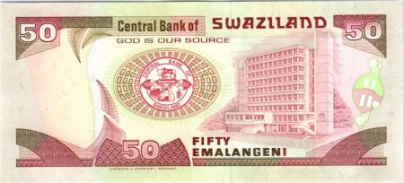 Swaziland 50 Emalangeni Roi Mswati III - Banque Centrale - 2001