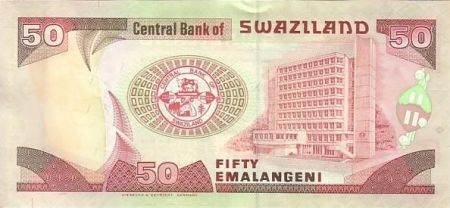 Swaziland 50 Emalangeni Roi Mswati III - Banque Centrale
