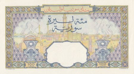 Syrie 100 Livres 1947 - Banque de Syrie et du Liban - Spécimen - P.61s