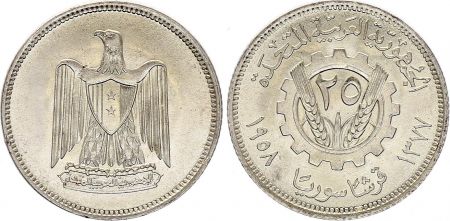 Syrie 25 Piastres - 1377 (1958 ) - Argent - KM.87