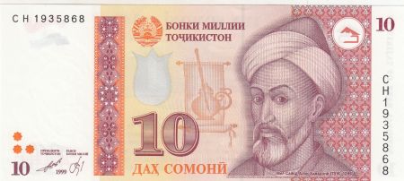 Tadjikistan 10 Somoni 1999 - Saiid Alii Hamadoni