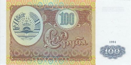 Tadjikistan 100 Roubles 1994 - Parlement