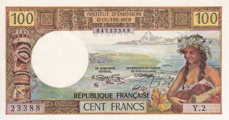 Tahiti 100 Francs Tahitienne - 1971 - Série Y.2 - PNEUF - P.24a