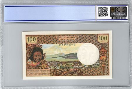 Tahiti 100 Francs Tahitienne - Série T.2 - PCGS UNC 67 OPQ