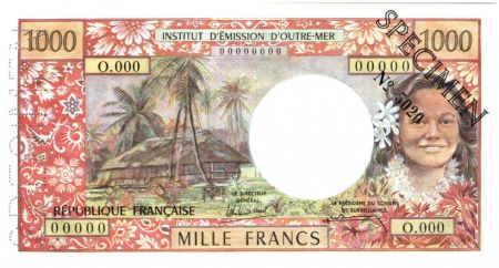 Tahiti 1000 Francs Tahitienne - Hibiscus - 1985