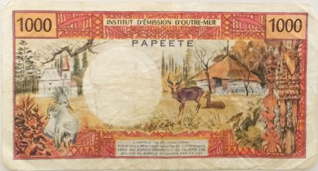 Tahiti 1000 Francs Tahitienne ND (1983) - Hibiscus - Série C.5 - PTTB